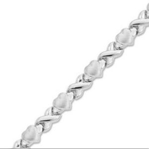 10K - white gold Heartlink Bracelet